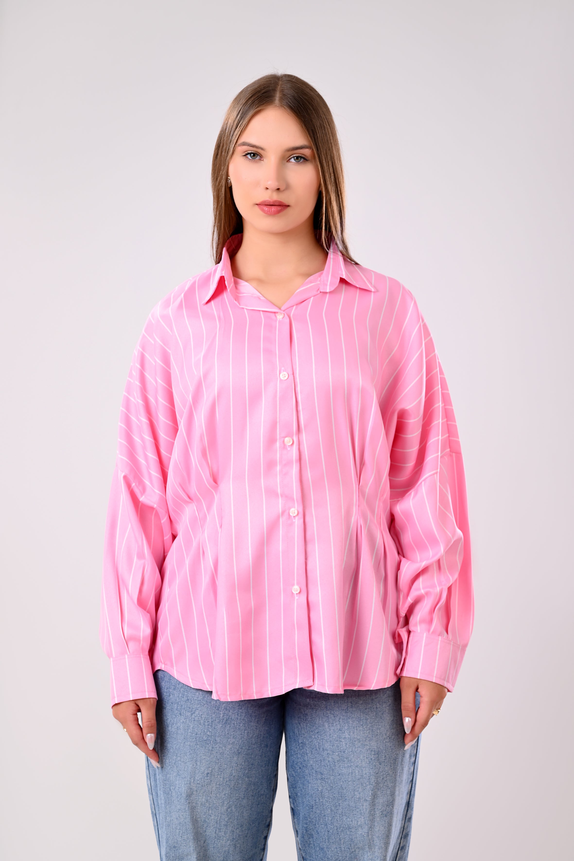Noir Line Shirt-Pink