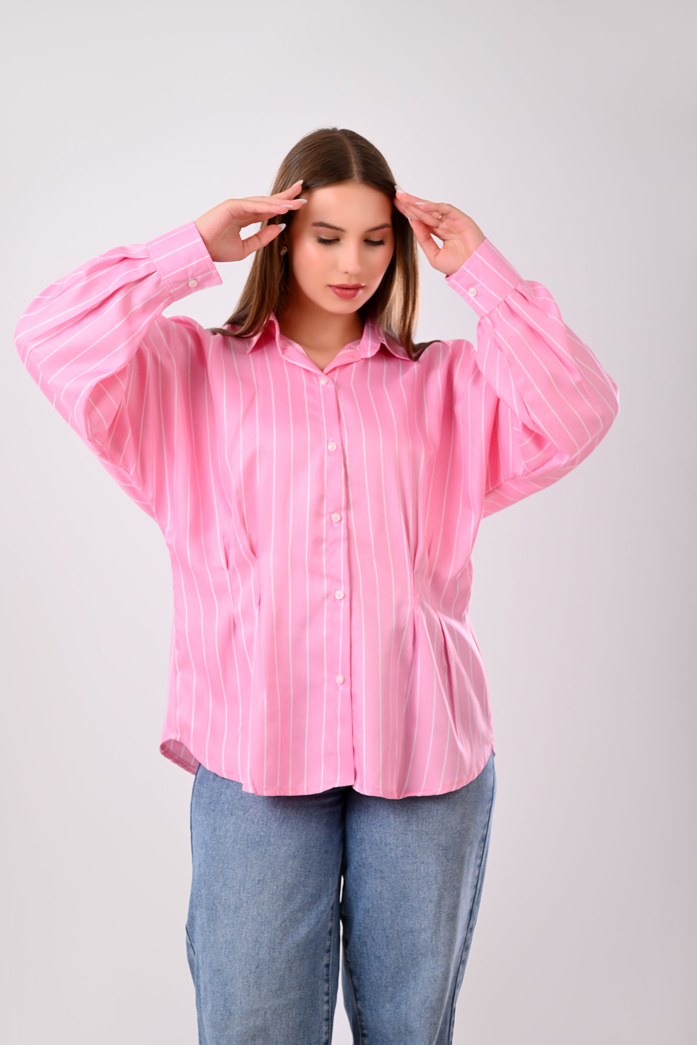 Noir Line Shirt-Pink