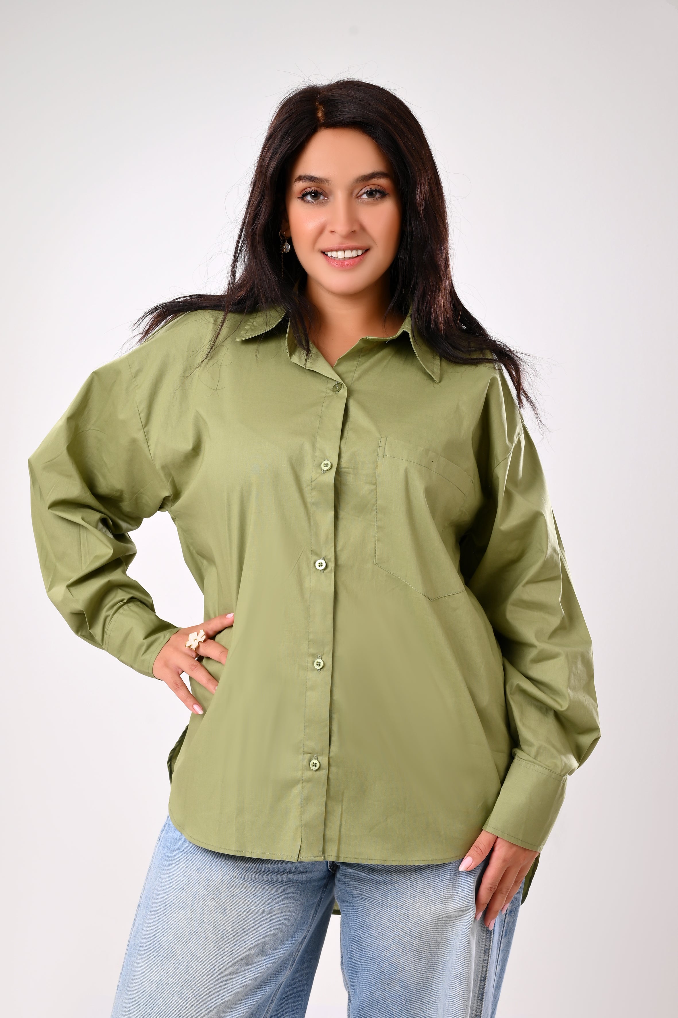 Charm Shirt-Olive