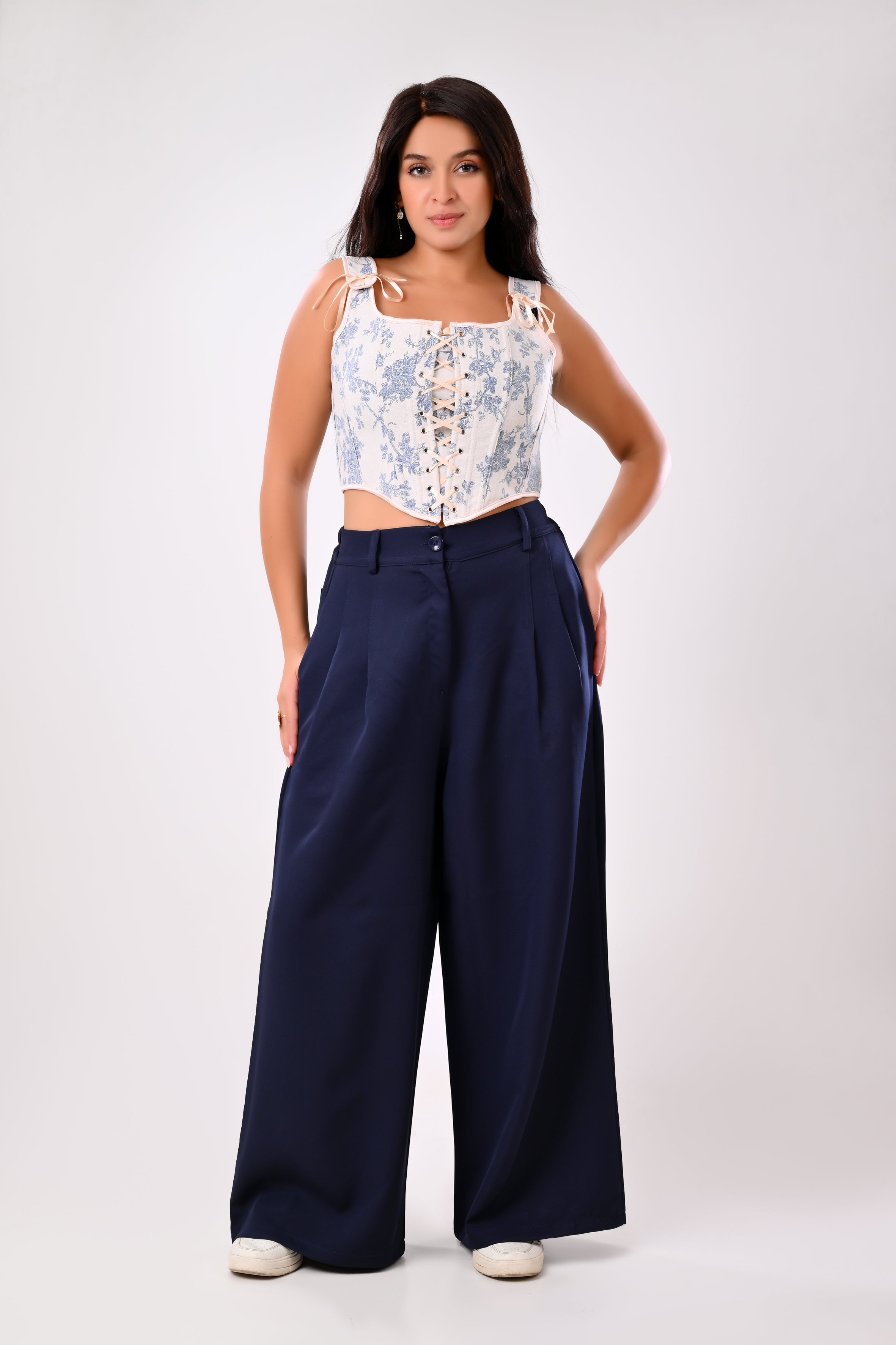 Flora Pants-Navy